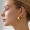 Europäische Mode Zirkonia Kabelstrickform Ohrringe für Damen - Leichter Luxus Nischen-Design Ohrstecker