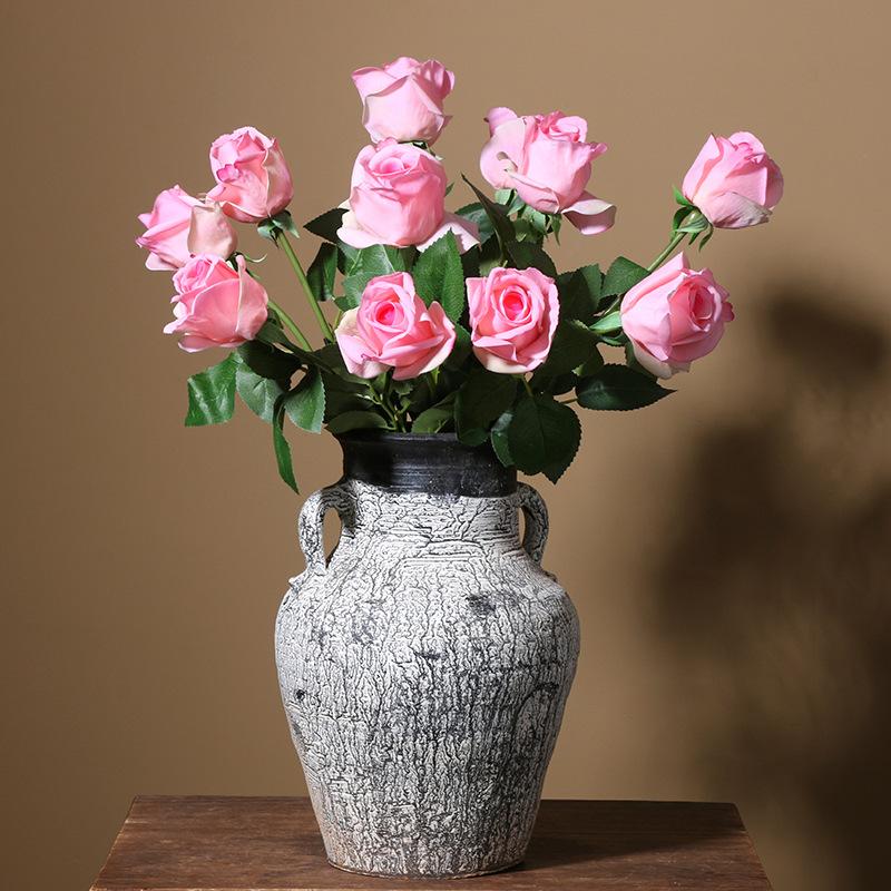 High Imitation Rose Single Touch Moisturizing Rose Wedding Home Decoration Bouquet Ornament Rose Bud