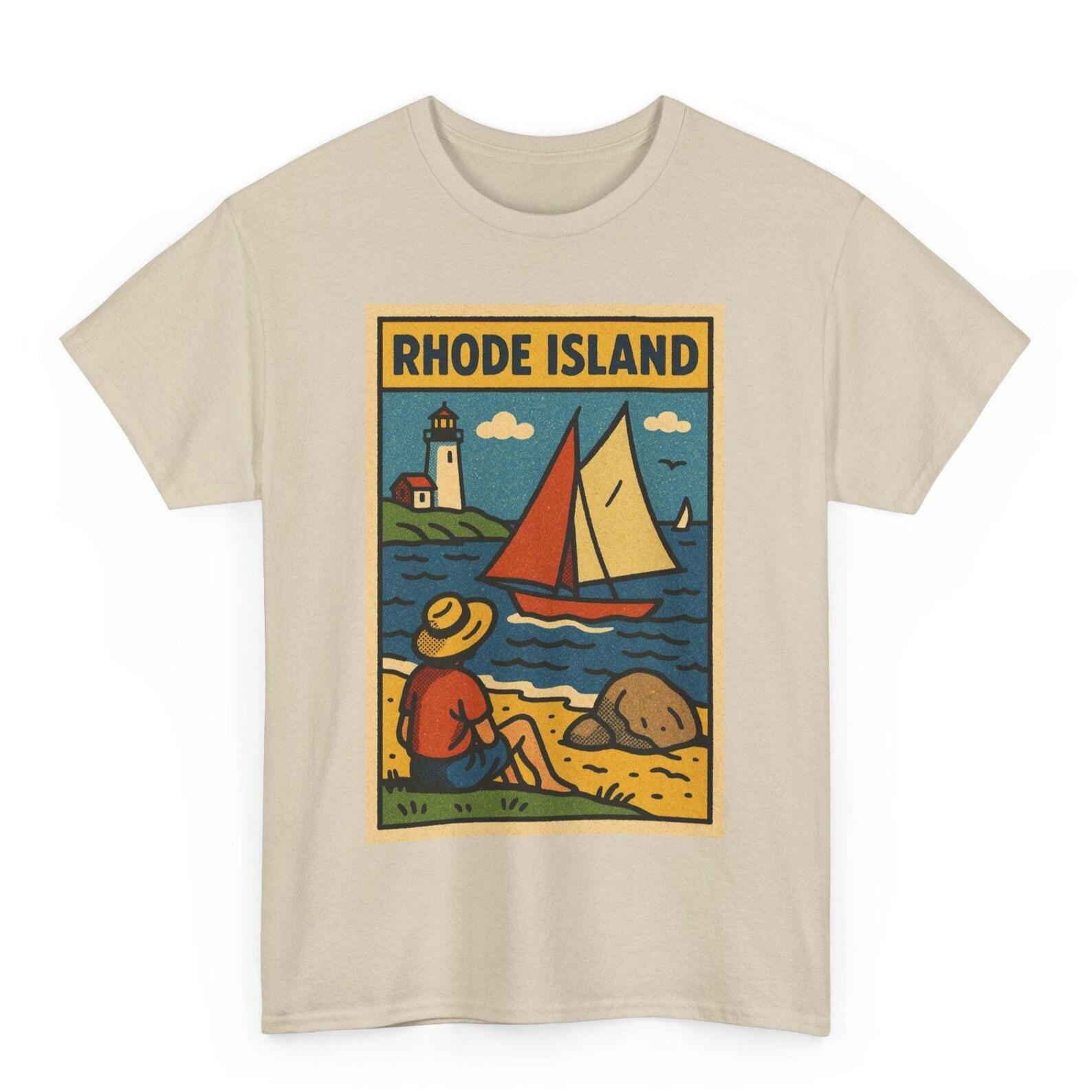 Rhode Island Retro Comic T-Shirt: Vintage Ocean State Pride M