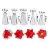 23pcs Torch Leaf Cream Pastry Decorating Tips Set Stainless Steel Russian Tulip Icing Piping Cake Nozzles Cupcake Baking Tools