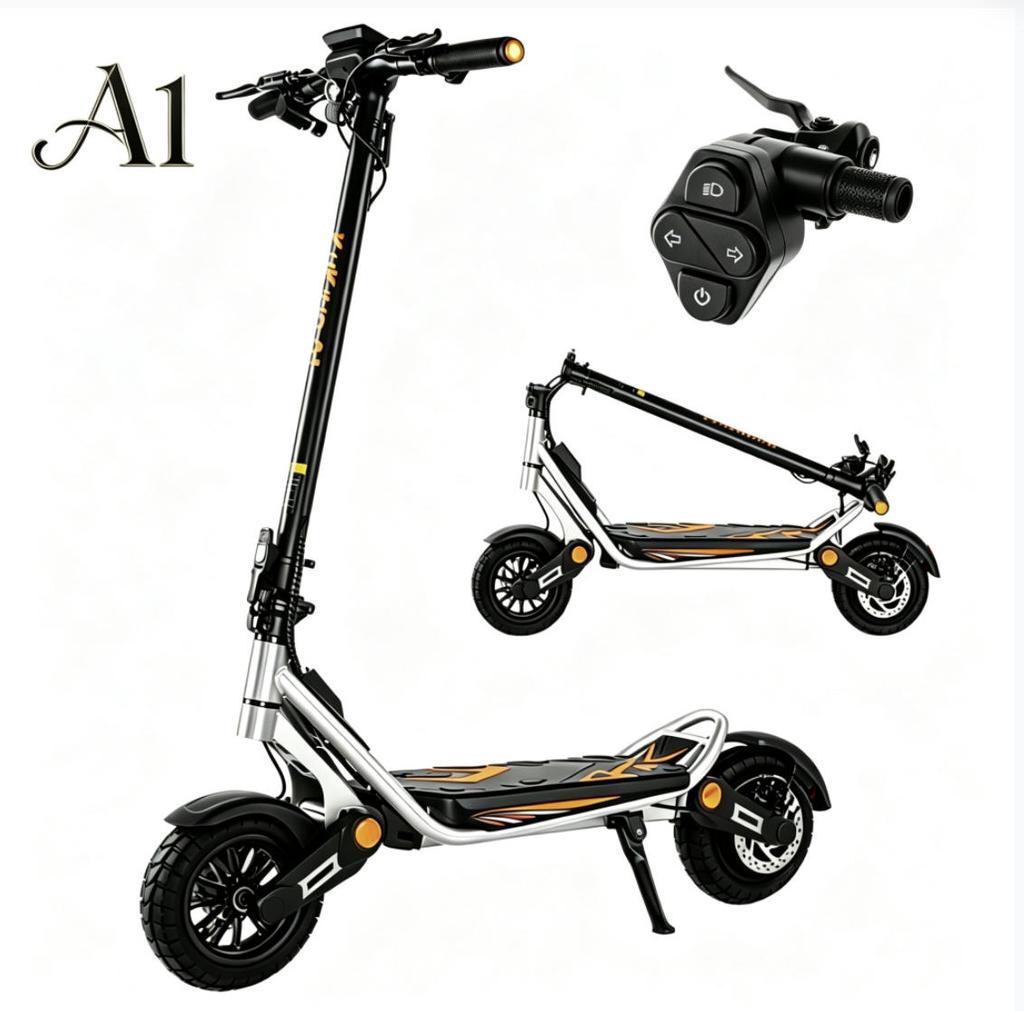 Foldable Electric Scooter Kukirin A1, 800W Motor, 48V 13Ah Battery, Top Speed 45km/h, Cruising Range 45km, 10-inch Tires
