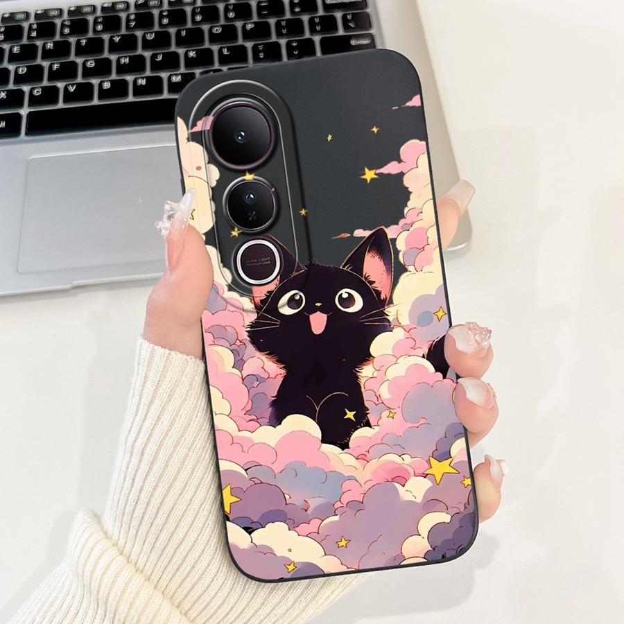 For Vivo V50 Lite Case Liquid Soft Silicone Fashion Newest Painting Back Cover For VivoV50lite V 50 5G Matte Phone Cases