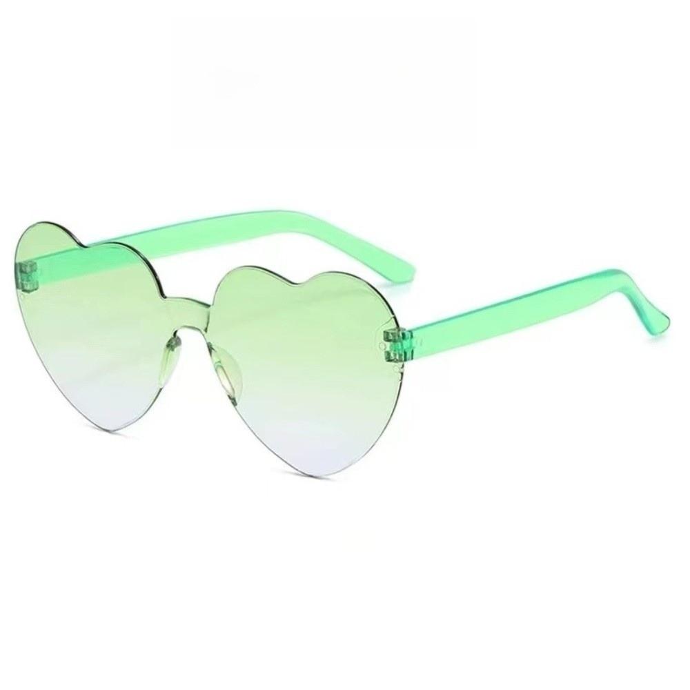 

UV Protection Rimless Frame Shades Fashion Colorful Gradient Sunglasses Women Light Green