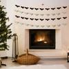Halloween Bat Banner Ghost Bat Hanging Garland Glow In The Dark Pull Flag Pendant with Hemp Rope 3D Bat Banner for Party Decor