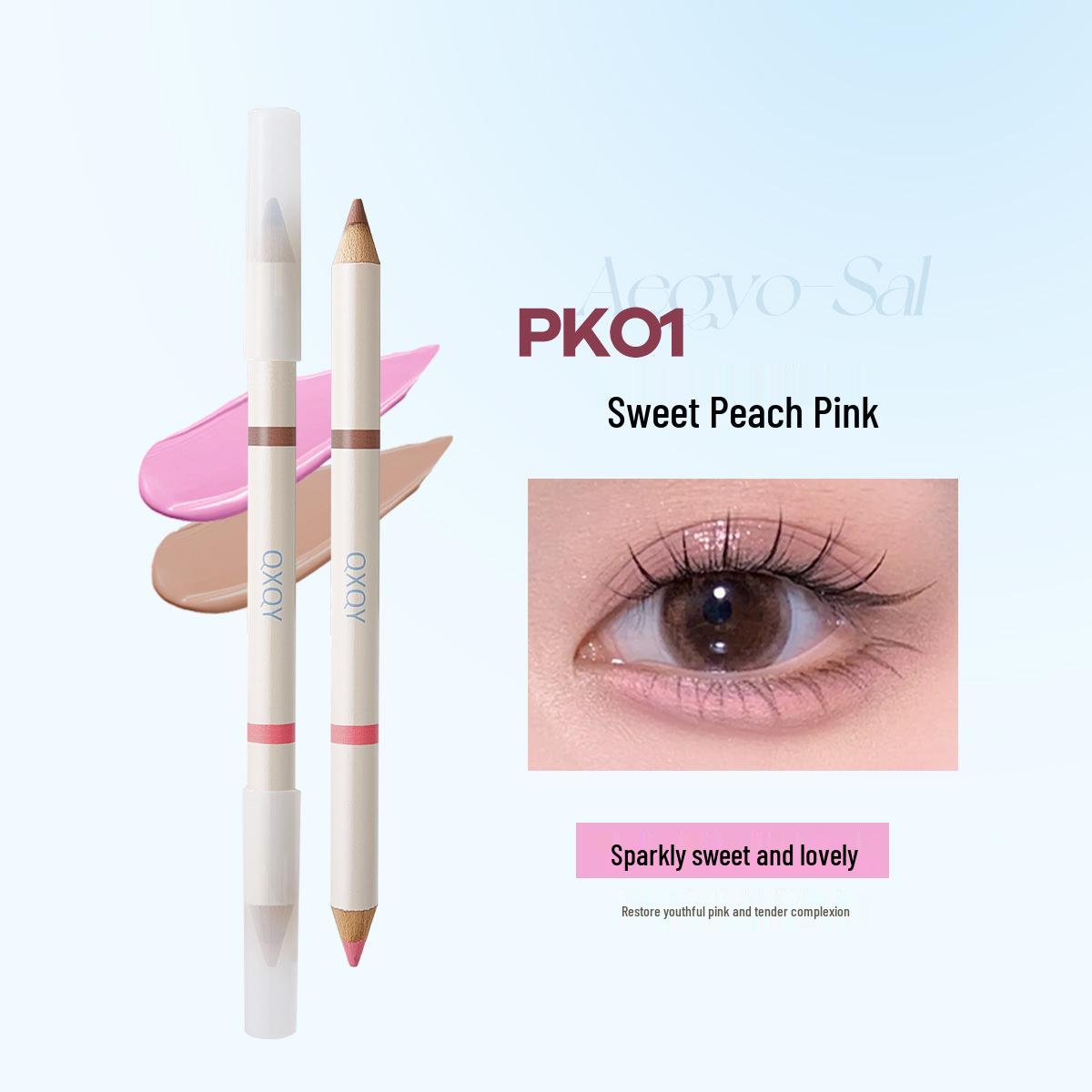QXQY Double-ended Multi-use Makeup Pen: Tear Trough Brightener, Lower Lash Line Shadow, Highlighter, Contour, Lip Liner.