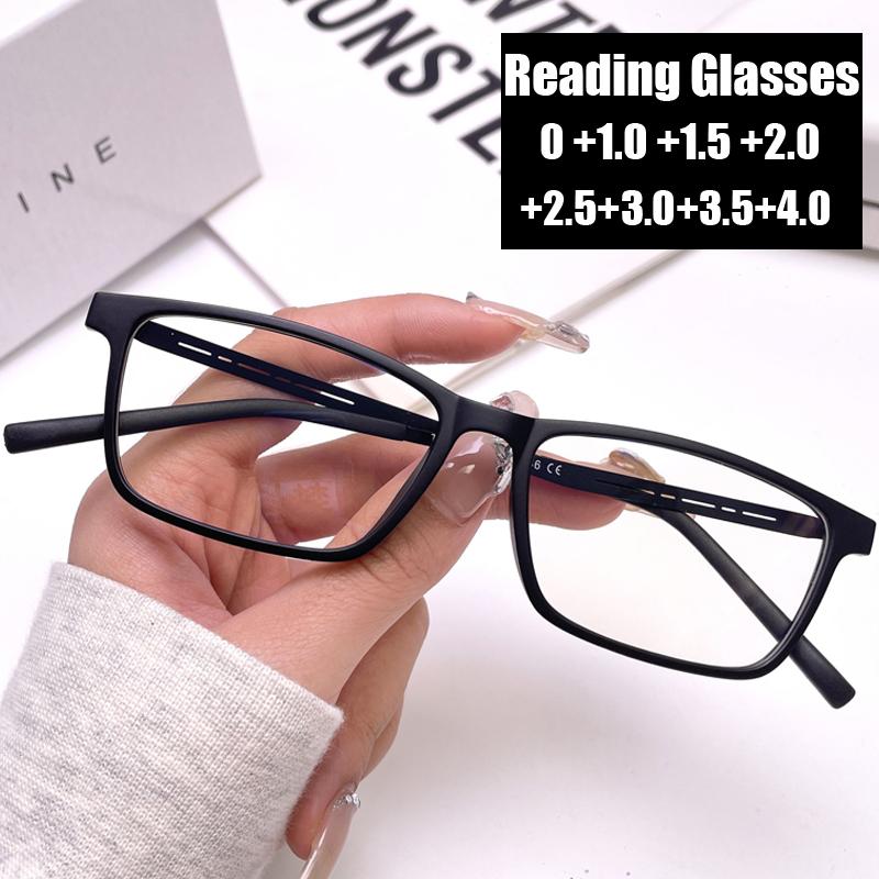 Pure Titanium Frame Blue Light Blocking Reading Glasses Vintage Trendy Finished Prescription Far Sight Eyeglasses Diopter To+4.0