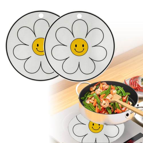 HanaHaul Induction Cooktop Mats (2-Pack), Induction Cooktop Covers, Approx. 26cm Diameter, Washable, Insulating Pads, Stain-Resistant, Prevents Burnin