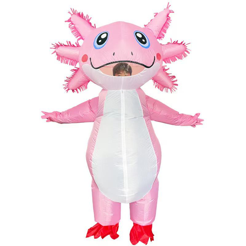 Buntes aufblasbares Einhornkostüm für Eltern-Kind-Cosplay und Halloween-Partys