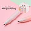 6pcs Ball Point Glue Pen with 6pcs Extra Glue Refills, Quick Drying, Kid-Friendly, Plastic, Pen, Craft, Art, School
