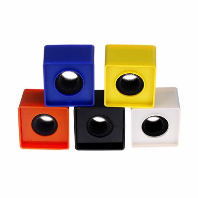 Abs Square Cube Shaped Interview Ktv Mic Microphone Logo Flag Station  1Pc