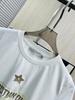 2025 High-End Women's Short Sleeve Embroidered Logo T-Shirt - Japanese & Korean Casual Style