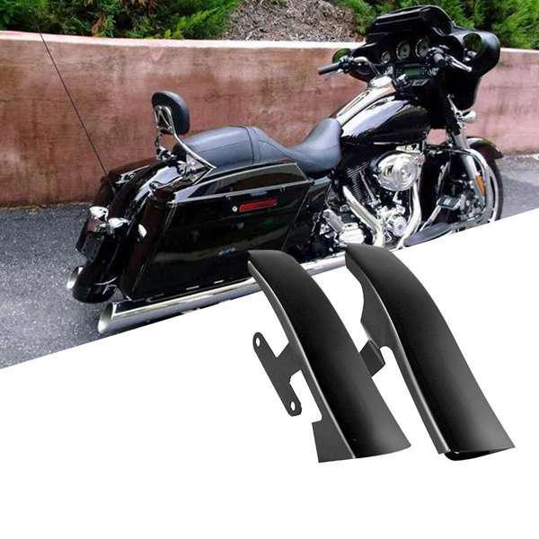 Black Metal Motorcycle Rear Fender Bracket Filler Panel (1 Pair) Suitable for Ha