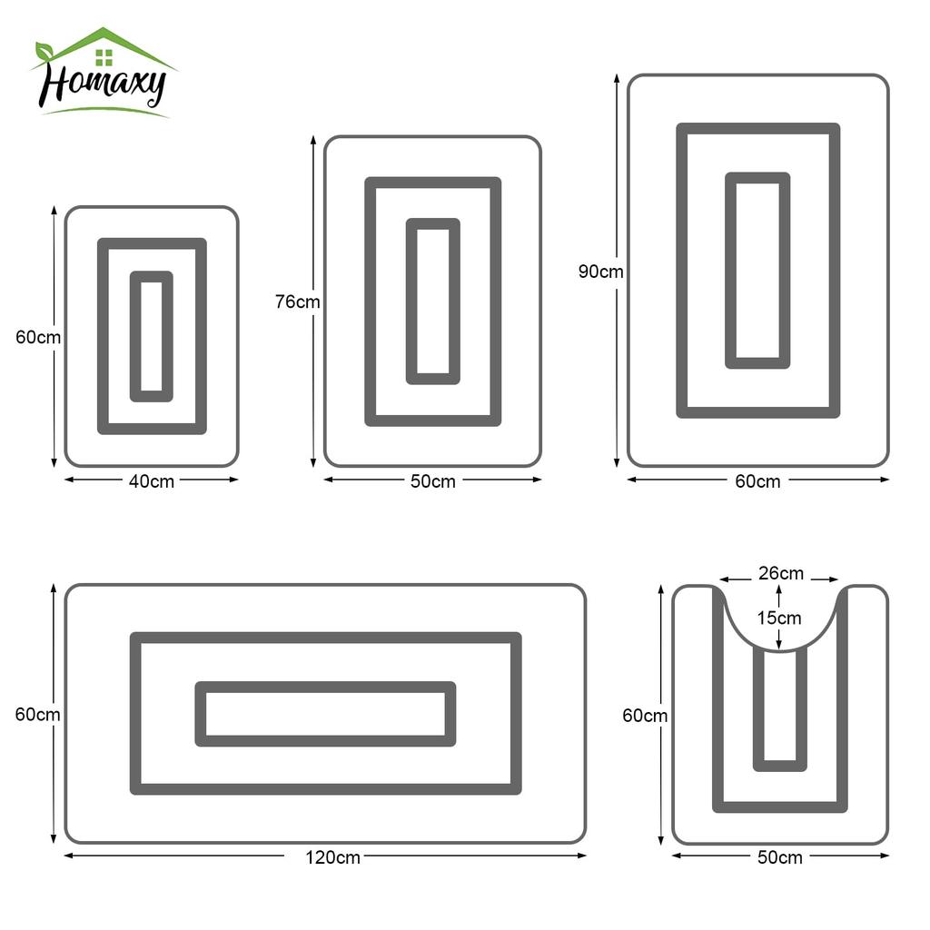 Olanly Microfibre Bathroom Rugs Non-Slip Washable Bath Doormat Water Absorbent Resist Dirt Bath Carpet Shower Velveteen Foot Mat