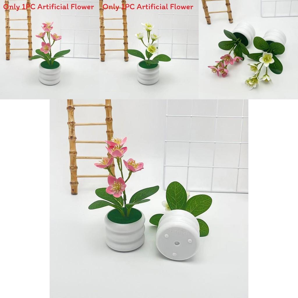 Jasmine Flower Potted Plant Artificial Decor For Home Outdoor Garden Scene