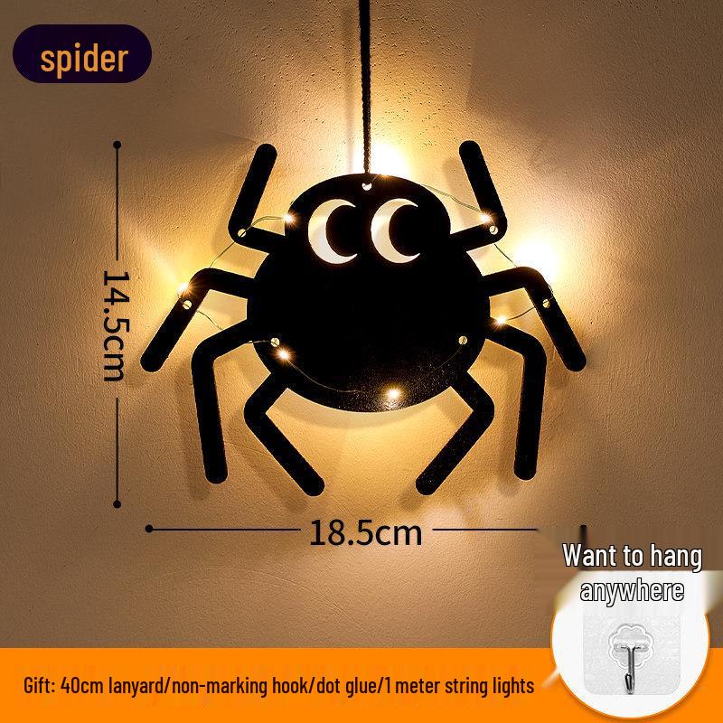 Halloween Hanging Pumpkin Lanterns with String Lights - Festive Scene Décor & Luminous Props