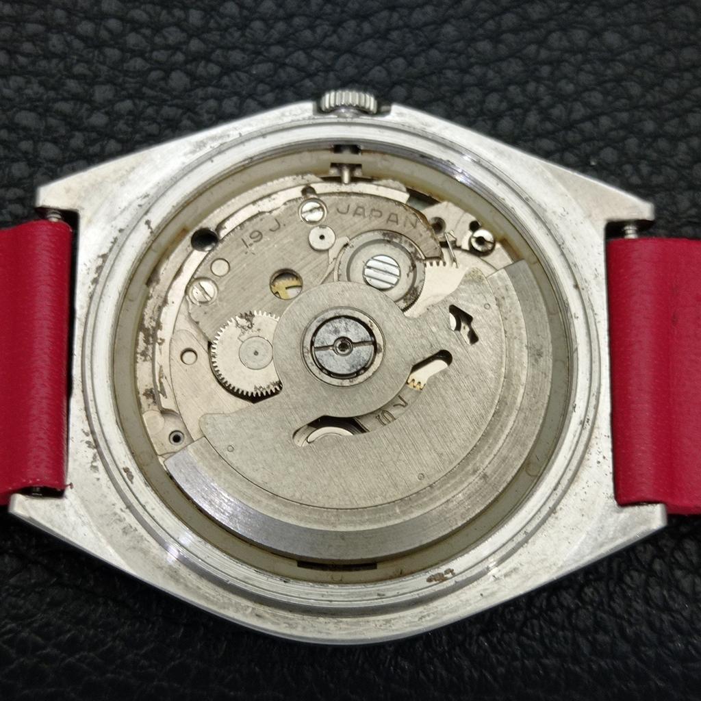 AUTOMATIC 7006A VINTAGE SEIKO 5 JAPAN MENS RED COLOR DIAL WATCH A701634-5 R206c-a701634