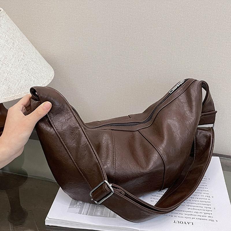 Yogodlns Vintage Crossbody Bags for Women Large Capacity Luxury Handbags Solid Soft Shoulder Bags Female Casual Travel Hobos Bag