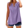 Women's Shirt Summer Fashion Casual Button Loose Sleeveless Bamboo Cotton Top Women's Wear