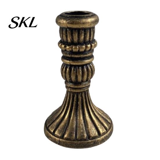 Elegant Candle Holder Vintage Taper Holder, Nostalgic Resin Candlestick Decorative Soft Decoration Accessories Stand for Wedding Party Dinning