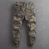 Men's American Retro Slim-Fit Camouflage Overalls with Three-Dimensional Tailoring
