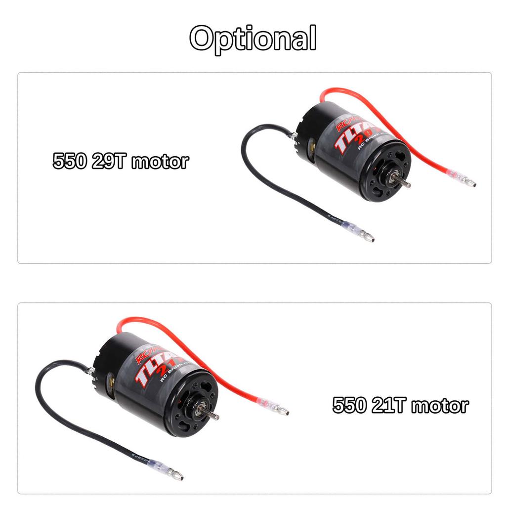 INJORA 550 Waterproof Brushed Motor 12T 21T 29T 35T 55Tfor 1/10 RC Cra – EVS Hobbies USA