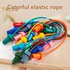 1 Set Kids Rope Untangling Game Twisted Rope Knot Board Game Logic Thinking Interactive Educational Colorful Elastic Rope Unhitching Toy