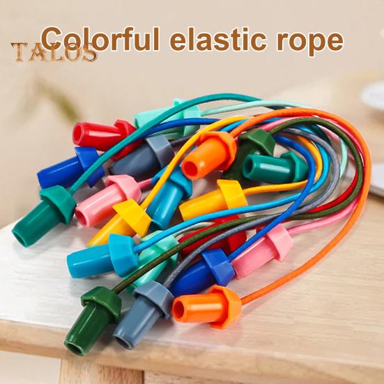 1 Set Kids Rope Untangling Game Twisted Rope Knot Board Game Logic Thinking Interactive Educational Colorful Elastic Rope Unhitching Toy