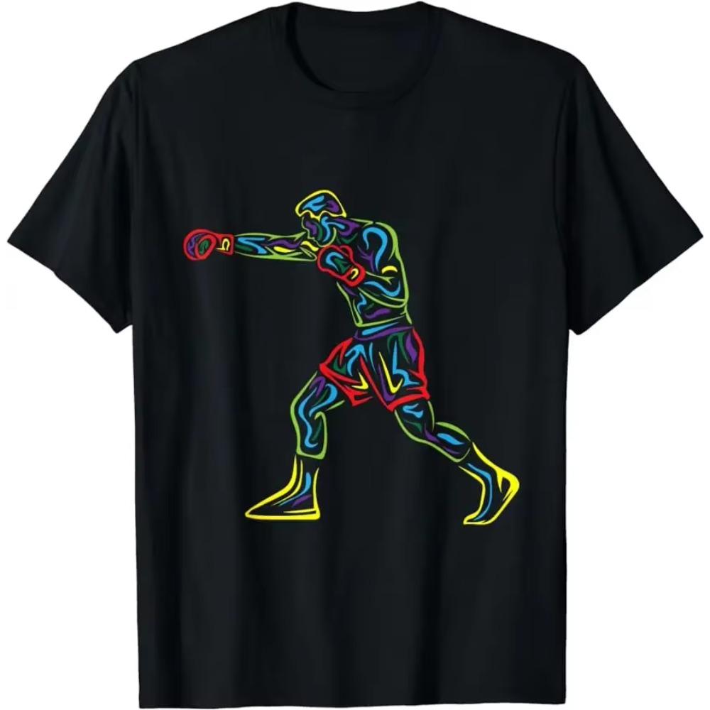 Retro Style Tshirts Boxer Boxing Kids Boys Men T-Shirt Unisex Style Shirts Creative Women Men Graphic Custom Printed TShirts