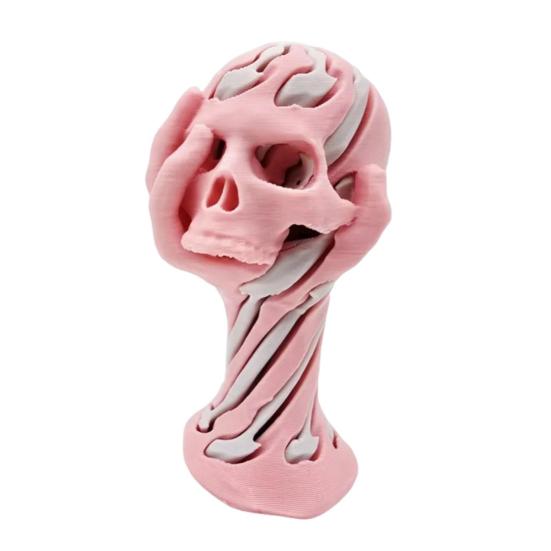 Skull Sensory Stress Toy 3D Printed Hand Skull Squishy Fidget Toy Halloween Anxiety Relief Desk Companion for Kids And Adults