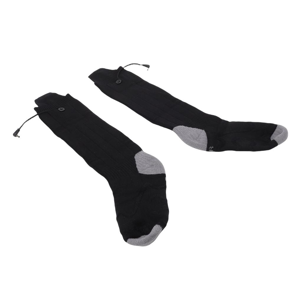 Heated Socks Black Washable Rechargeable Battery Operated Socks with 4 Heating Levels for Outdoor Skiing