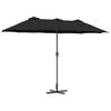 Garden Sun Umbrella Black 370 X 197 X 239 Cm