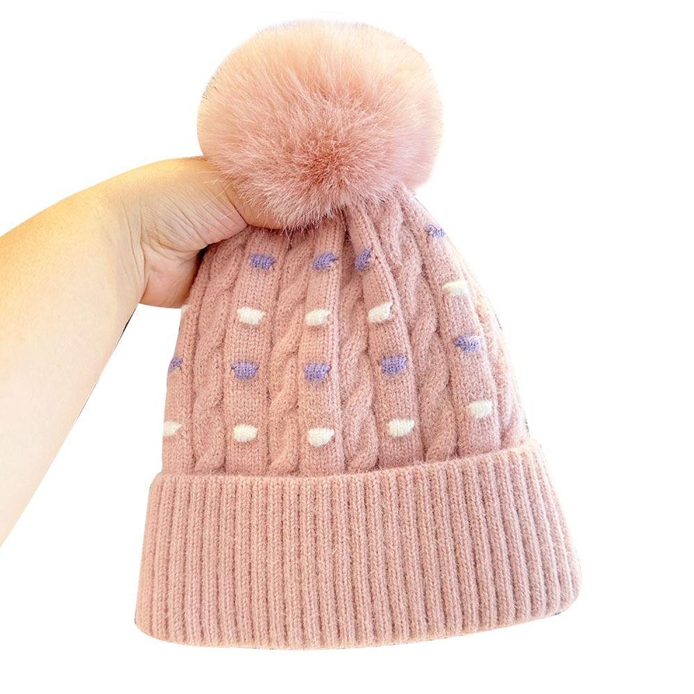 Fashion Warm Winter Hat Ear Protection Thickened Knitted Cap Elastic Plush Beanie Hats Women