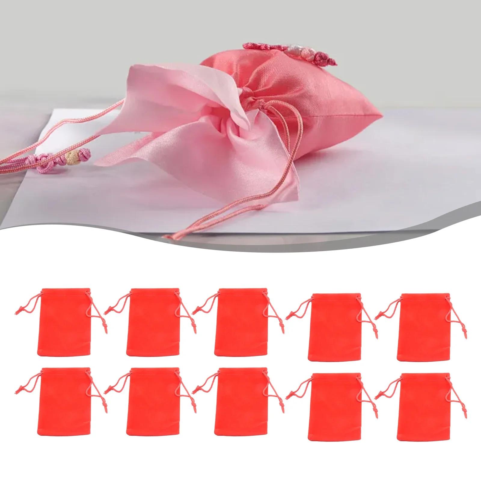 

Pouch Velvet Bag Set Decoration Wedding 10pcs Candy Drawstring Favor Holiday Pack Party And New Parts Suitable 5x7cm