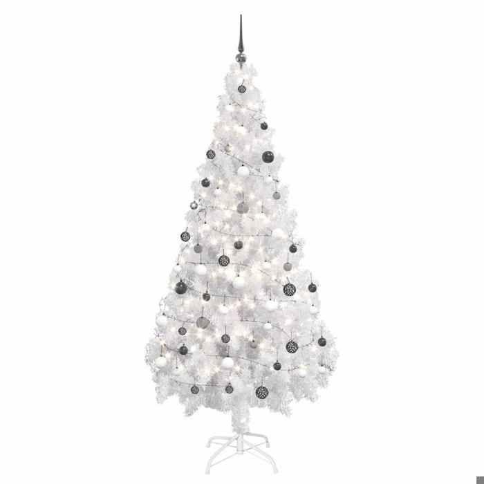 Maison Exclusive - Arbre de Noël artificiel pré-éclairé/boules 180 cm 620 branches