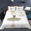 Carino Set Biancheria da Letto Principessa Ballerina Bambine Bambini 3 Pezzi Copripiumino Rosa Regalo di Compleanno per Bambine Decorazione Camera da Letto Misura Queen