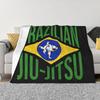 Brazilian JiuJitsu BJJ  Gift For Martial Arts Lovers Blankets Soft Warm Flannel Throw Blanket Plush for Bed Living Room