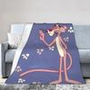 Pinks Panthers Cute Cartoon Blanket Cover Fleece Super Soft Throw Blankets for Bedroom Sofa Bedroom Quilt