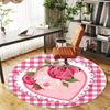 1PC Roses Heart Office Round Area Rug, Under Office Chairs Bedroom Living Room Home Decor,Carpet for Office, -1110265
