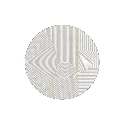 Light Luxury Round Carpet Abstract Bedroom Decor Rugs Dresser Computer Chair Non-slip Lounge Rug Home Balcony Soft Thick Carpets