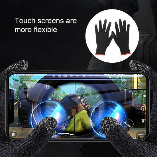 2Pcs Gaming Touch Breathable Lightweight Warm Screen Gloves Thin Sweat-proof Multifunctional Mobile Game