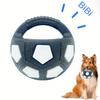 Interactive Dog Toy with Handle, Durable TPR Squeaky Football for Training and Play