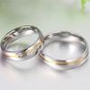 Nový styl Trendy nerezové snubní prsteny pro muže a ženy s vložkou zirkonie Prsteny Svatba Večírek Šperky Dárky na Valentýna 6mm