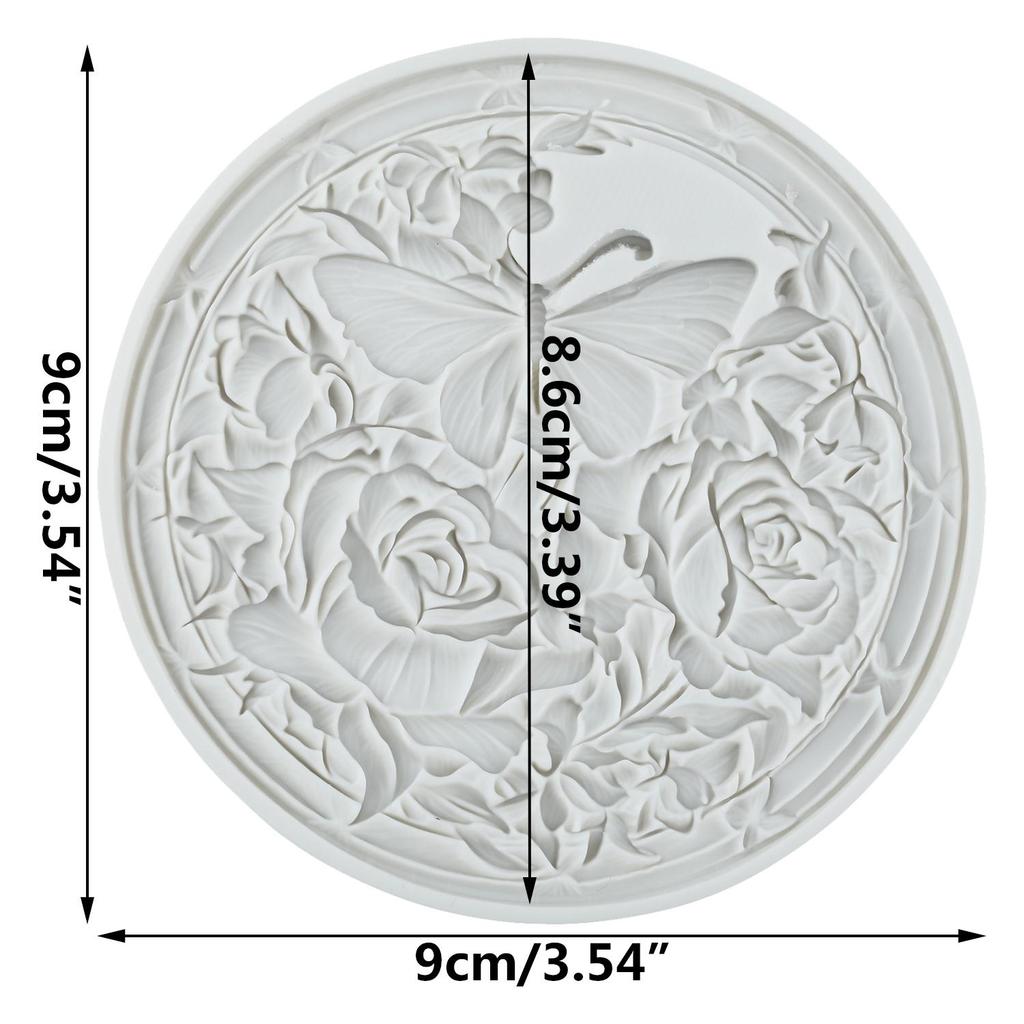 Baroque Photo Frame Silicone Mold Peony Garland Butterfly Rose Fondant Molds Cake Decorating Tools Theme Cake Dessert Decorated Chocolate Candy Mold