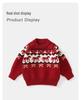 DUUDUU 2025 Roter Strickpullover im koreanischen Stil für Kinder - Warmes Herbst-/Winteroberteil