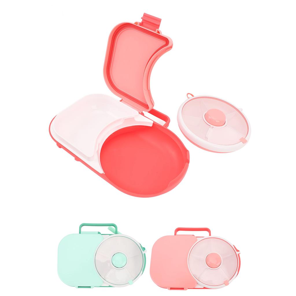 Snack Rotating Container with Lid Sealed Plastic Rotating Snack Storage Box for Outdoor