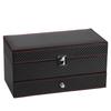 Carbon Fiber PU Jewelry Organizer Box 22.2 * 11 * 11.2cm Bracelet Box  For Women