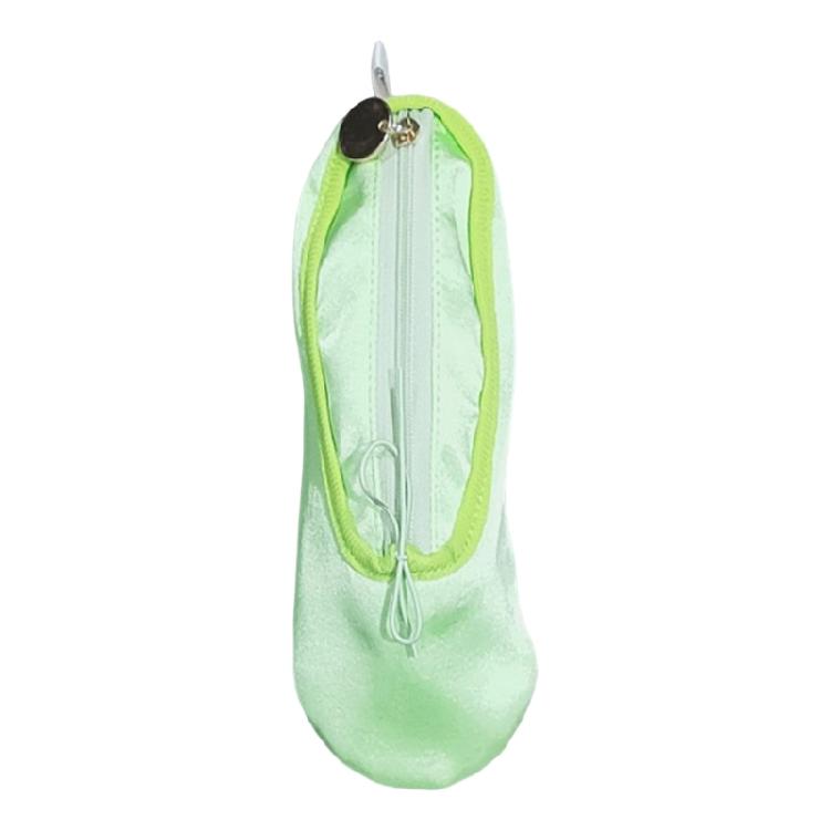 

Cuteness Ballet Shoe Shape Cosmetic Storage Bag Ballet Shoe Style Pencil and Makeup Bag for Lipstick and Eyeliner зелёный