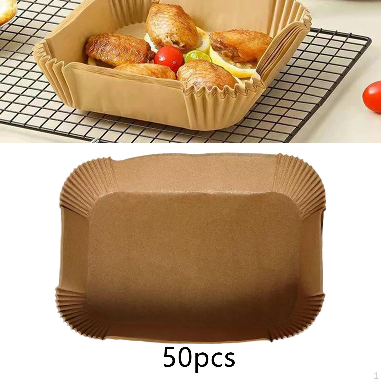 

Бумага для выпечки в аэрофритюрнице, термостойкие листы с вставками для жарки, приготовления кондитерских изделий 50 pieces