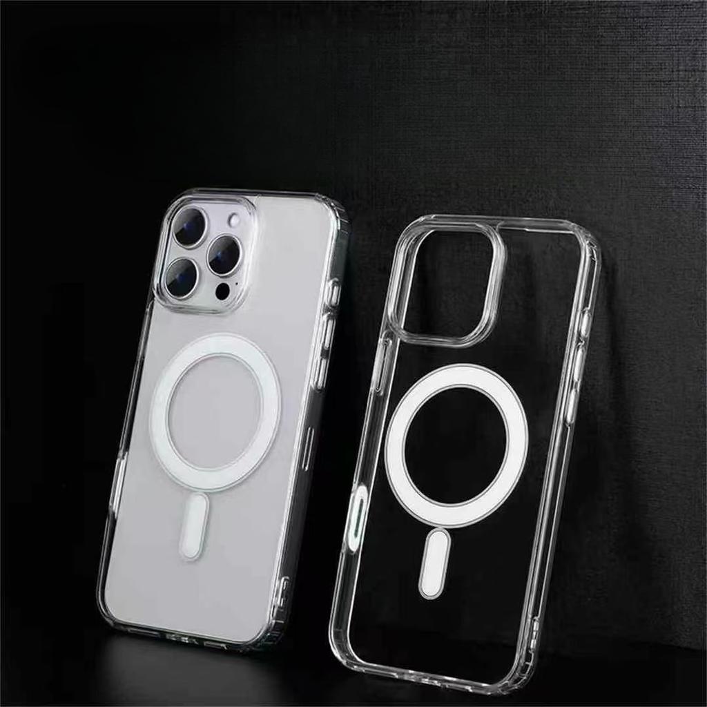 High Transparency Phone Case for IPhone16 Camera AI Button Transparent Magnetic Protective Case Xr for IPhone 15 ProMax