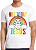 Nicht heute Jesus Regenbogen Ziege Satan Lustiger Witziger Humor Lustiges UNISEX T-Shirt